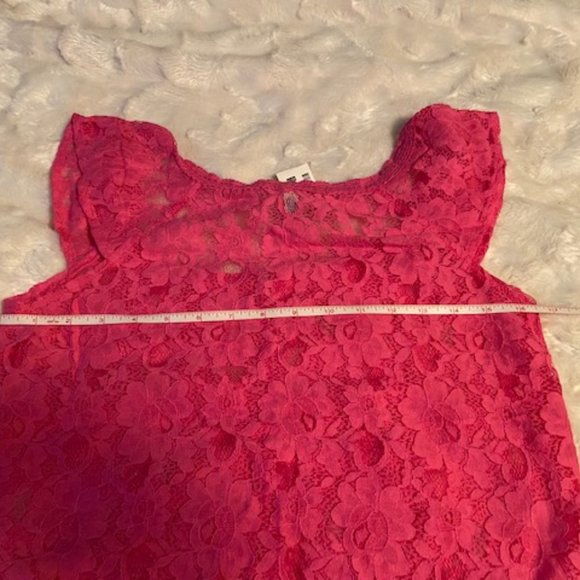 Aeropostale all-Lace Sheer Floral Peplum top Ladies Junior Size XS NWT - Picture 6 of 9